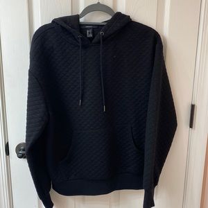 Black waffle hoodie